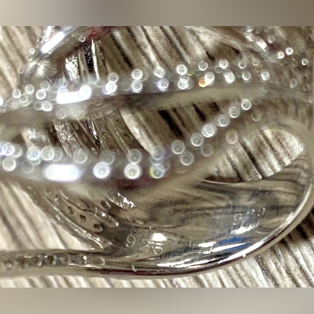 Italian Silver Sterling Silver Free-Form Crystal Full Finger Cage Ring, Size 5 - Picture 6 of 8